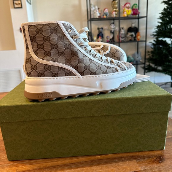 Men’s Gucci GG hightop canvas Tennis 1977 size 9 - Picture 4 of 4